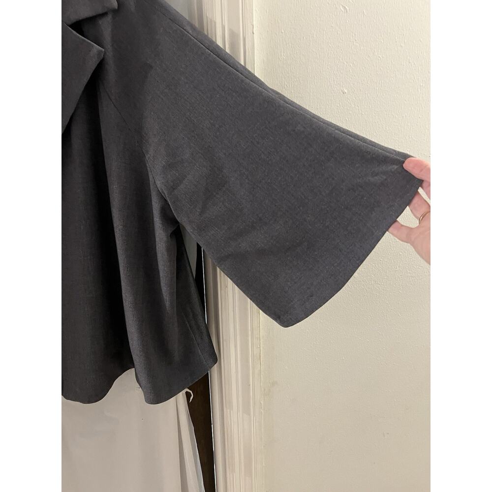 Speigel Gray One Button Cropped Jacket NWT Sz 16W Lined 3/4 Sleeve Office - Picture 3 of 6